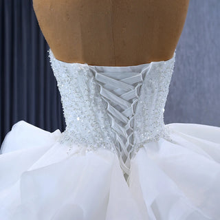 Luxury Sweetheart Sequin Beaded Mermaid Wedding Dress with Train