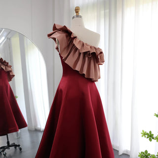 Elegant Pink Burgundy Dubai Short Evening Dresses: Perfect for Wedding Parties in 2024