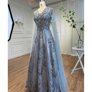 Luxury Crystal Arabic Black Evening Dress with Cape Sleeves: Elegant Wedding Guest Party Gowns for Plus Size Women in Pink