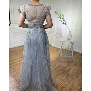 Nude Luxury Overskirt Evening Dress: 2024 Beaded Mermaid Gown, Sexy for Women's Party