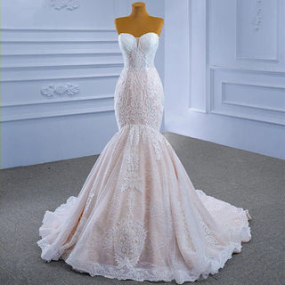 Newest Pink Sweetheart Elegant Draped Sleeveless Ball Gown Wedding Dress