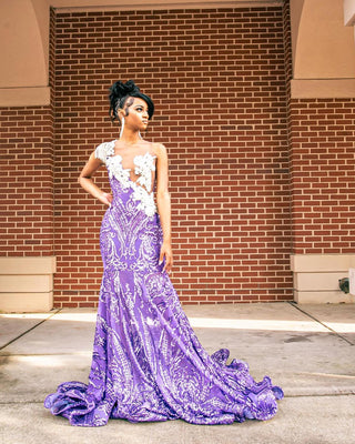 Exquisite One-Shoulder Mermaid Gown with Floral Appliques and Sequin Details