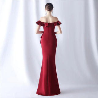 Sexy One-Shoulder Green Ruffle Evening Dress - Celebrity Maxi Party Dress for Women