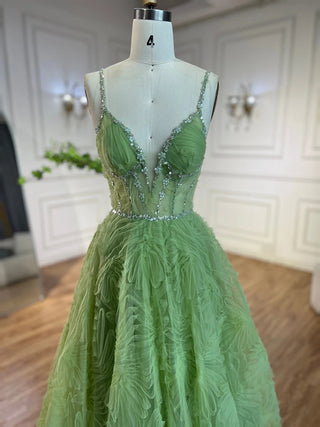 2024 Arabic Lemon Elegant Spaghetti Strap Backless A-Line Prom Dress for Women Wedding Party