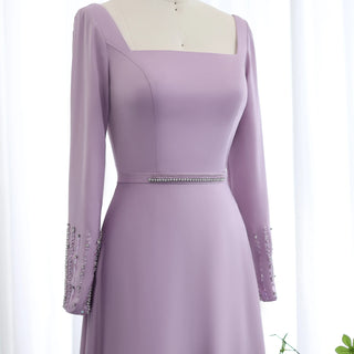 Luxury Lilac Ruffle Dubai Evening Dress for Women – Saudi Arabia 2025 Wedding Party Gown