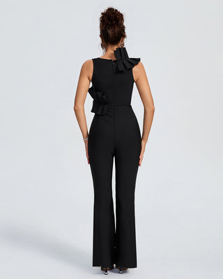 Ships in 1 to 3 Days - Sleeveless Ruffle Detail Jumpsuit