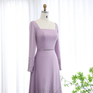 Luxury Lilac Ruffle Dubai Evening Dress for Women – Saudi Arabia 2025 Wedding Party Gown