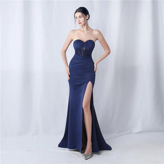 Sexy Strapless Party Maxi Dress - Long Prom Evening Dress for Women