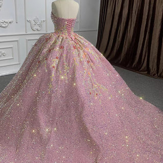 Crystal Strapless Empire Ball Gown Evening Party Quinceanera Dresses