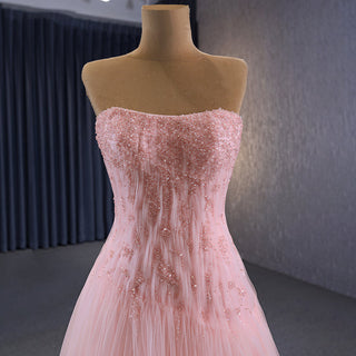 Elegant in Pink: Sleeveless Lace Princess Dresses for Women's Evening