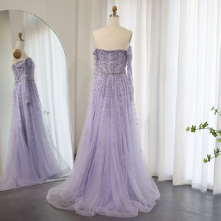 Lilac Elegance: A Stunning Belted Prom, Party, and Evening Formal Dress Collection for Women