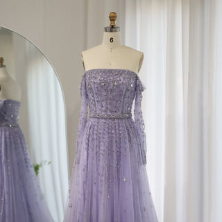 Lilac Elegance: A Stunning Belted Prom, Party, and Evening Formal Dress Collection for Women