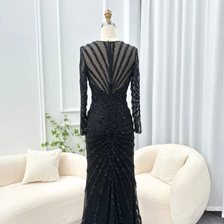 Luxury Grey Nude Split Mermaid Evening Dress: 2024 Elegant Beading, Sexy Gown for Women's Party