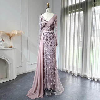 Luxury Pink Mermain Evening Dress