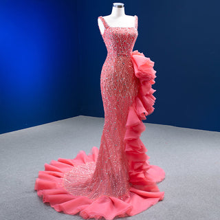 Pink Party Glamour: Sexy Sequins Prom Mermaid Evening Dresses