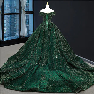 Dubai Green Sequined Sweetheart Luxury Wedding Dresses 2024