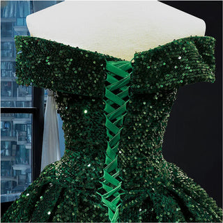 Dubai Green Sequined Sweetheart Luxury Wedding Dresses 2024