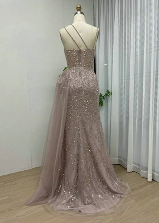 Luxury Mermaid High Split Evening Dress - Exclusive Spaghetti Straps Prom Gown with Side Train for Women’s Formal Parties