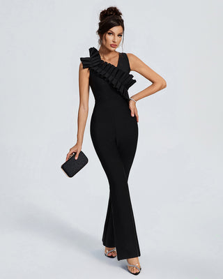 Ships in 1 to 3 Days - Sleeveless Ruffle Detail Jumpsuit