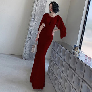 Gorgeous O-Neck Sequin Evening Dress - Trumpet Mermaid Floor-Length Formal Gown for Women