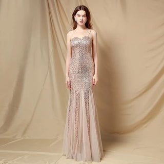 Elegant Sweetheart Floor-Length Sequin Prom Dress for Women