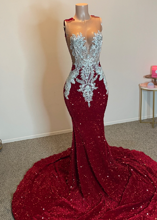 Opulent Embroidered Sequin Mermaid Gown