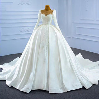 Luxury High Quality Pearl Bridal Gowns Wedding Dress