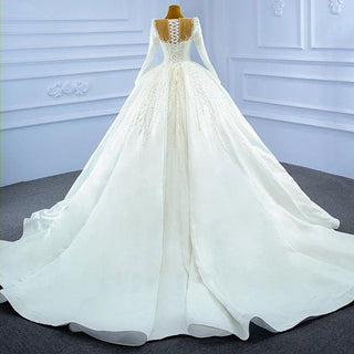 Luxury High Quality Pearl Bridal Gowns Wedding Dress