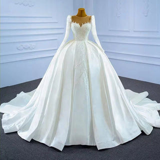 Luxury High Quality Pearl Bridal Gowns Wedding Dress