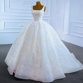 Best Sleeveless Sequin Ball Gown Luxury Applique Beaded Wedding Dresses