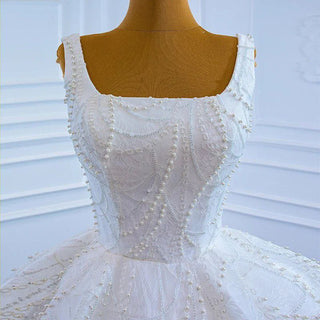 Best Sleeveless Sequin Ball Gown Luxury Applique Beaded Wedding Dresses