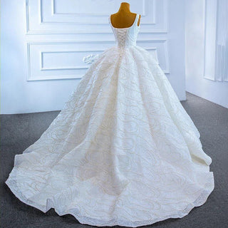 Best Sleeveless Sequin Ball Gown Luxury Applique Beaded Wedding Dresses