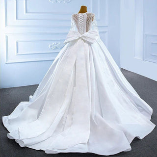 White Wedding Gowns Dress Bridal Long Sleeve Hot Sale Dresses For Woman