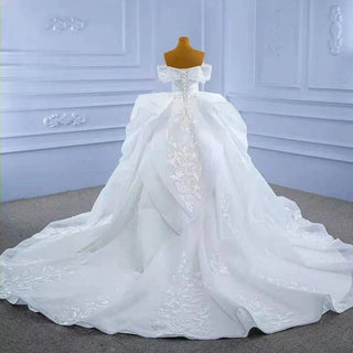 Elegant Hot Sale Sweetheart Lace-Up White Embroidery Wedding Dress