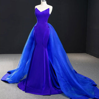 Sultry Elegance: Sexy Mermaid Evening Gown with Detachable Train for Women