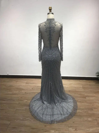 Ships in 1 to 3 Days - Emerald Elegance: Dubai's Luxury Heavy Beaded Evening Dresses for Women's Weddings, Muslim Arabic Events, and Champagne Formal Gowns (2024)