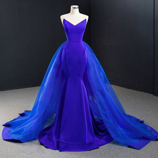 Sultry Elegance: Sexy Mermaid Evening Gown with Detachable Train for Women