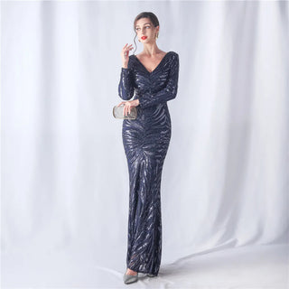 V-Neck Sequin Mermaid Prom Dress - New Arrivals Evening Gown