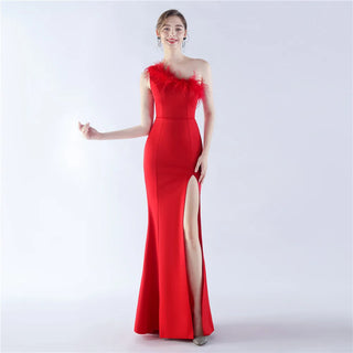 Elegant Boat Neck Floor-Length Satin Prom Dress