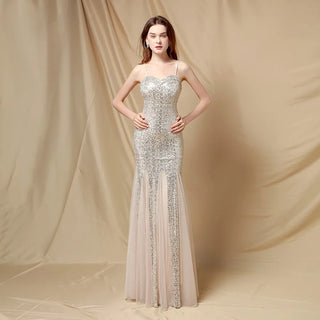 Elegant Sweetheart Floor-Length Sequin Prom Dress for Women