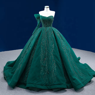 Timeless Glamour: Vintage Green One-Shoulder Mermaid Prom Evening Dress