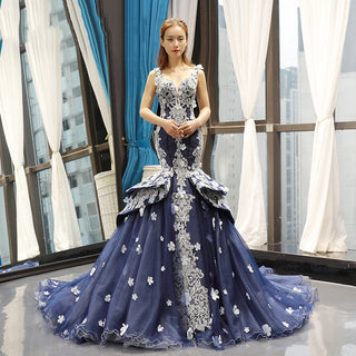 Royal Blue Elegance: New Design Mermaid Long Evening Dress for an Elegant Evening Gown Look