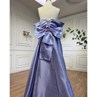 Lilac Elegant Mermaid Evening Dress 2024: Boat Neck, Beaded, Satin, Sexy - Ideal for Women's Party